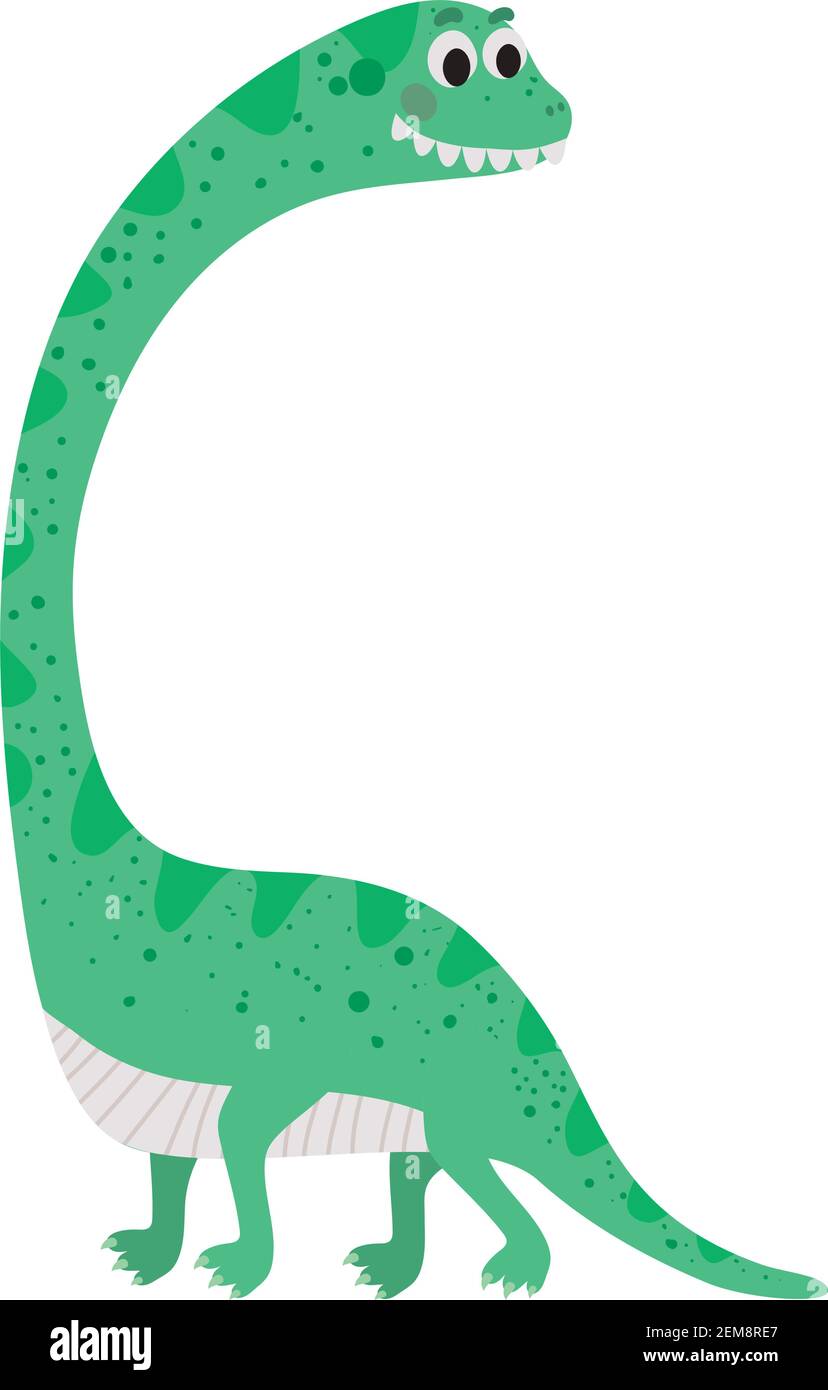 kids illustration of a dark green dinosaur Stock Vector Image & Art - Alamy