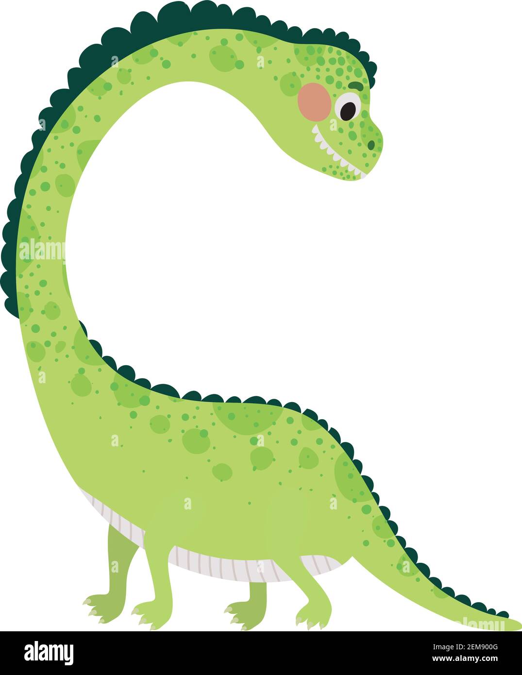 kids illustration of a green dinosaur Stock Vector Image & Art - Alamy