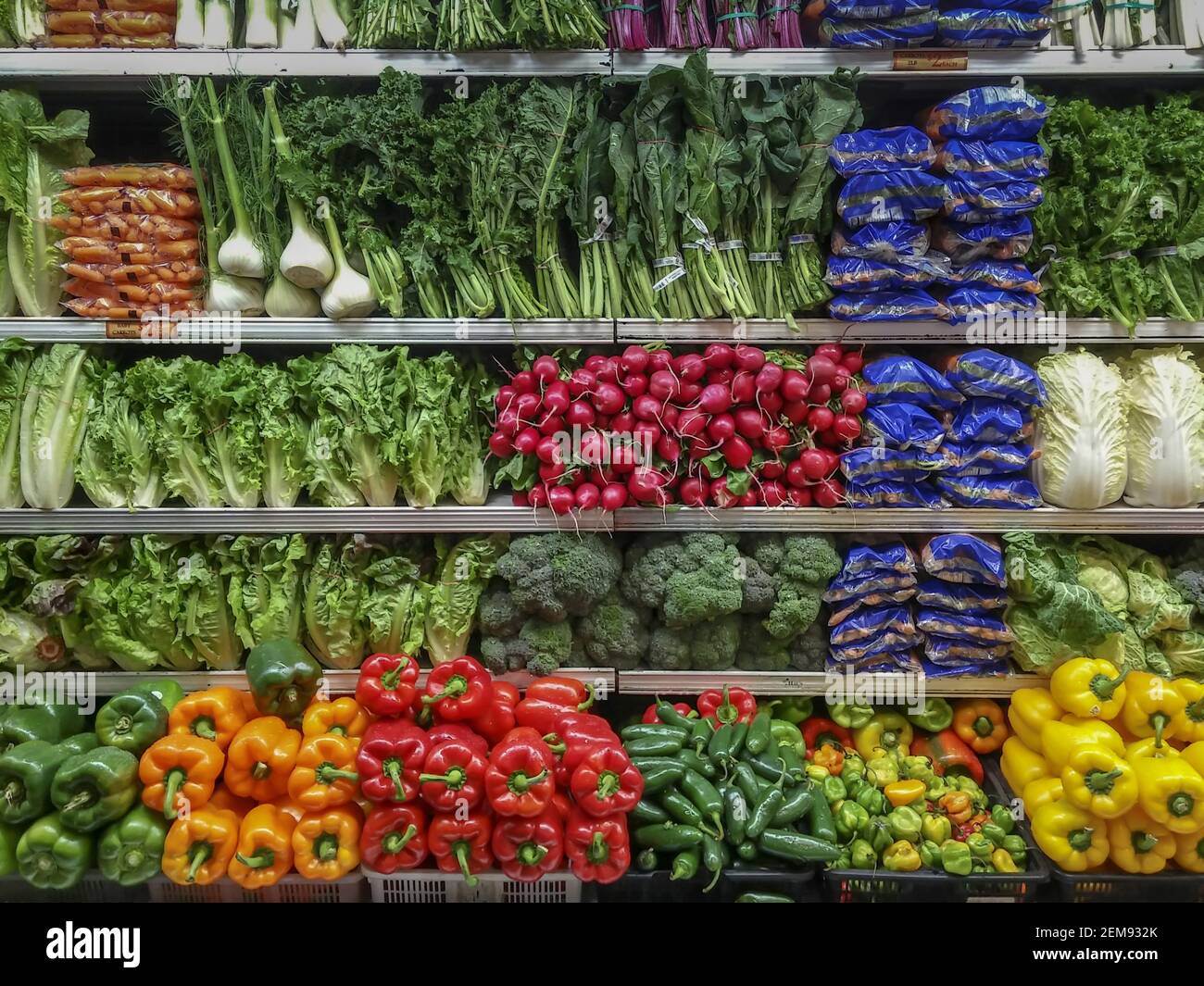 The produce department of a supermarket in New York on Tuesday, January