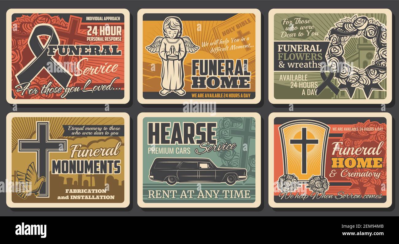 Funeral service, hearse catafalque car rental and tomb monuments