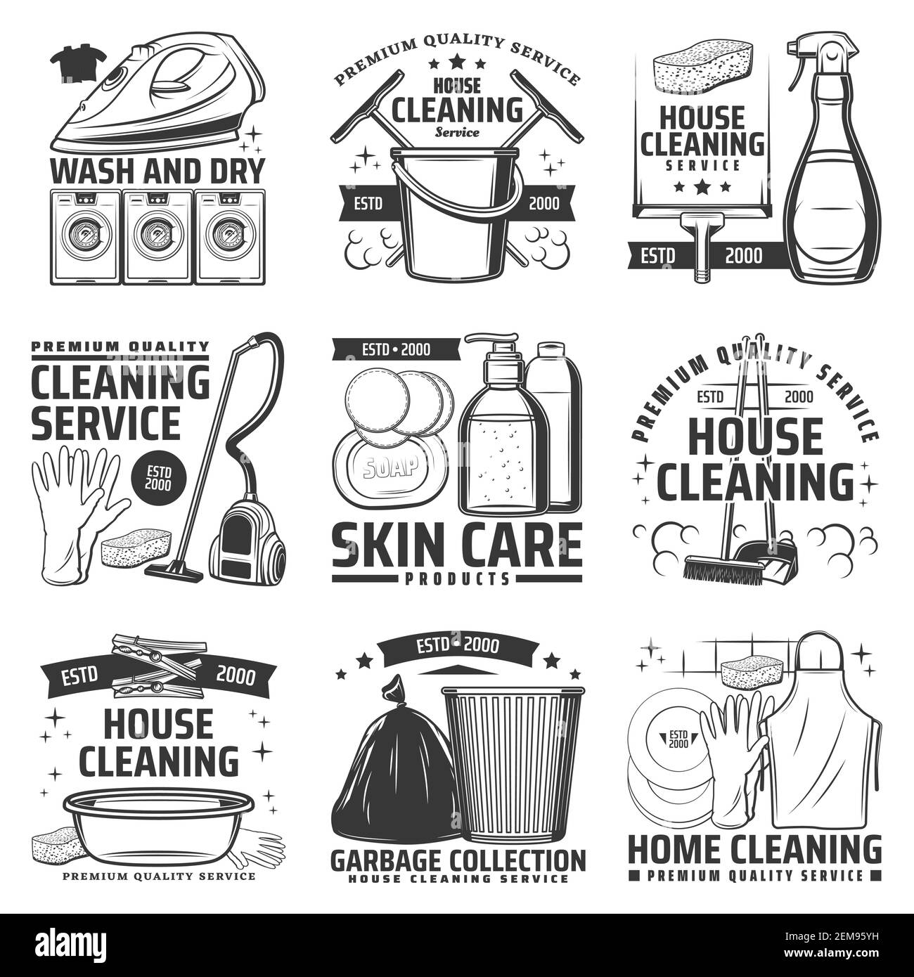 House cleaning, laundry wash and dry service, skin care and hygiene