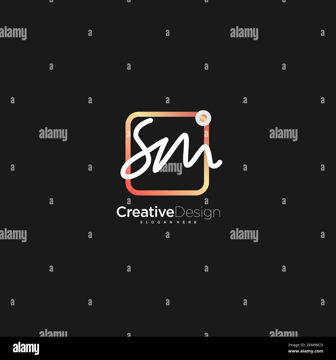 Initial Sm Logo Vector Vectors High Resolution Stock Photography And Images Alamy