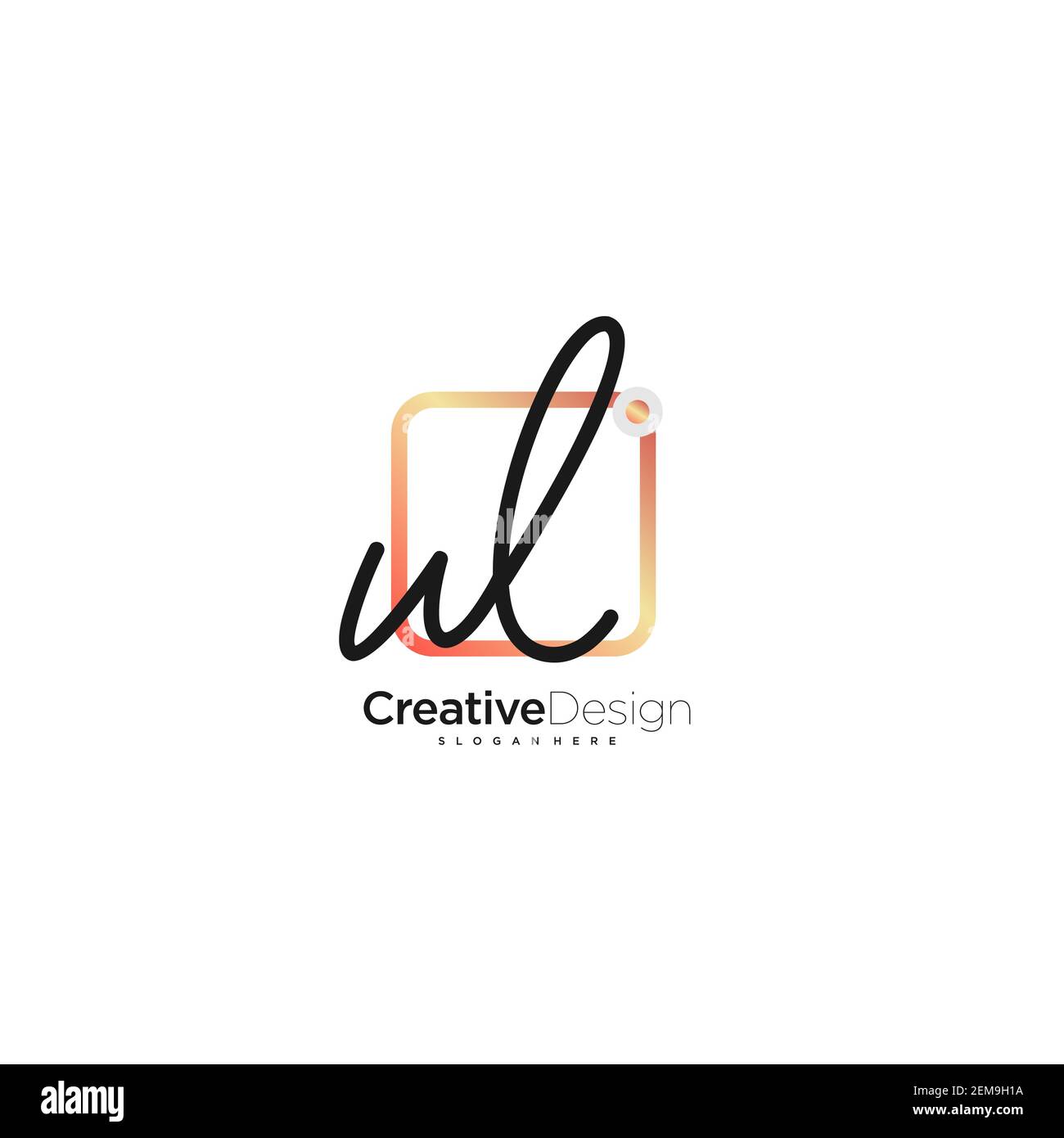 Initial Letter handwriting logo hand drawn colorful box vector, logo ...