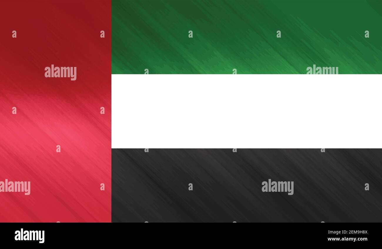 Flag of the United Arab Emirates Arabic Color Vector Eps Download Stock