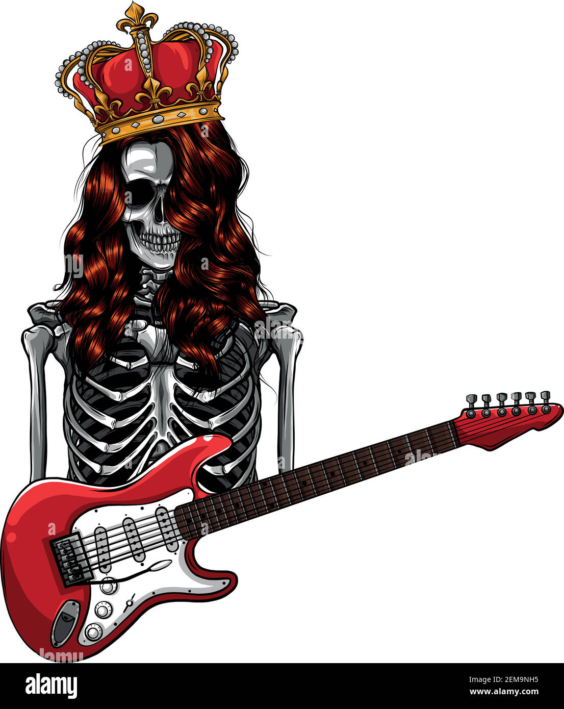 skeleton playing mandolin
