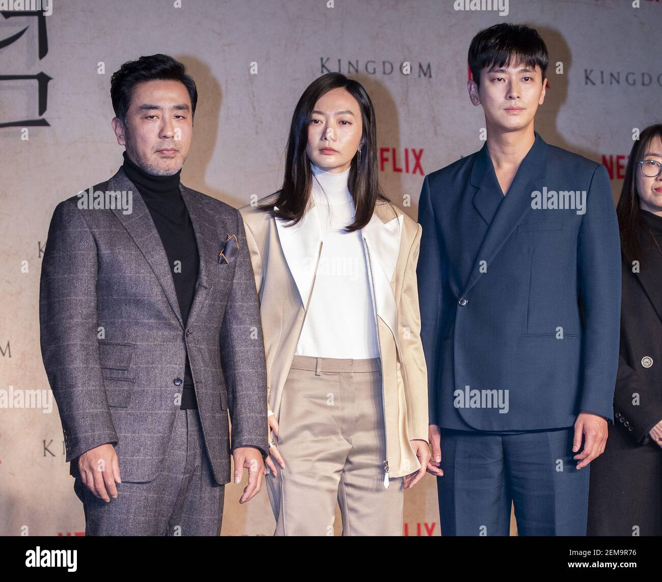 Cast of Kingdom Photoshoot  Ju Ji-hoon, Bae Doona, Ryu Seung-yong 