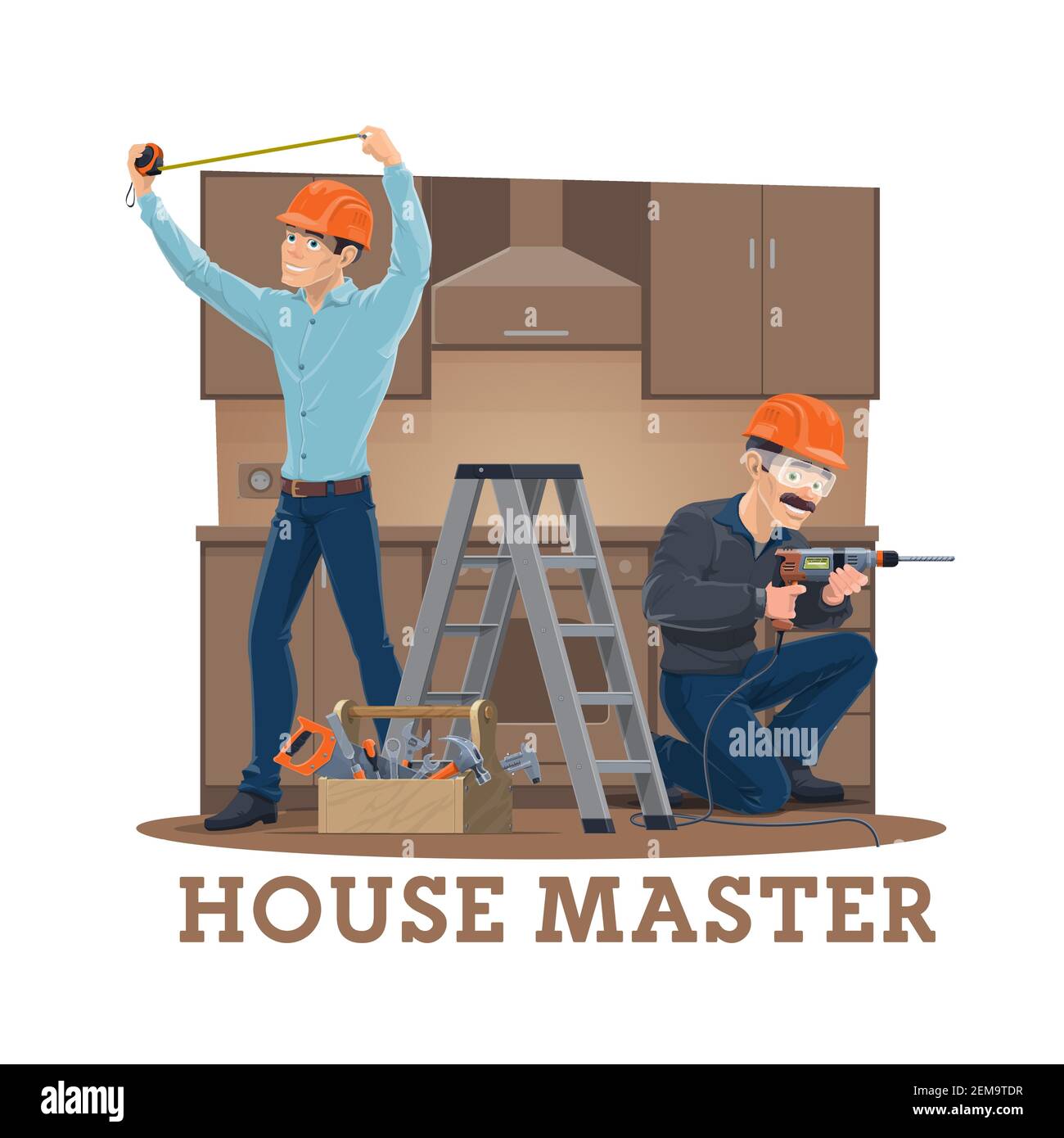 Kitchen installer Stock Vector Images - Alamy