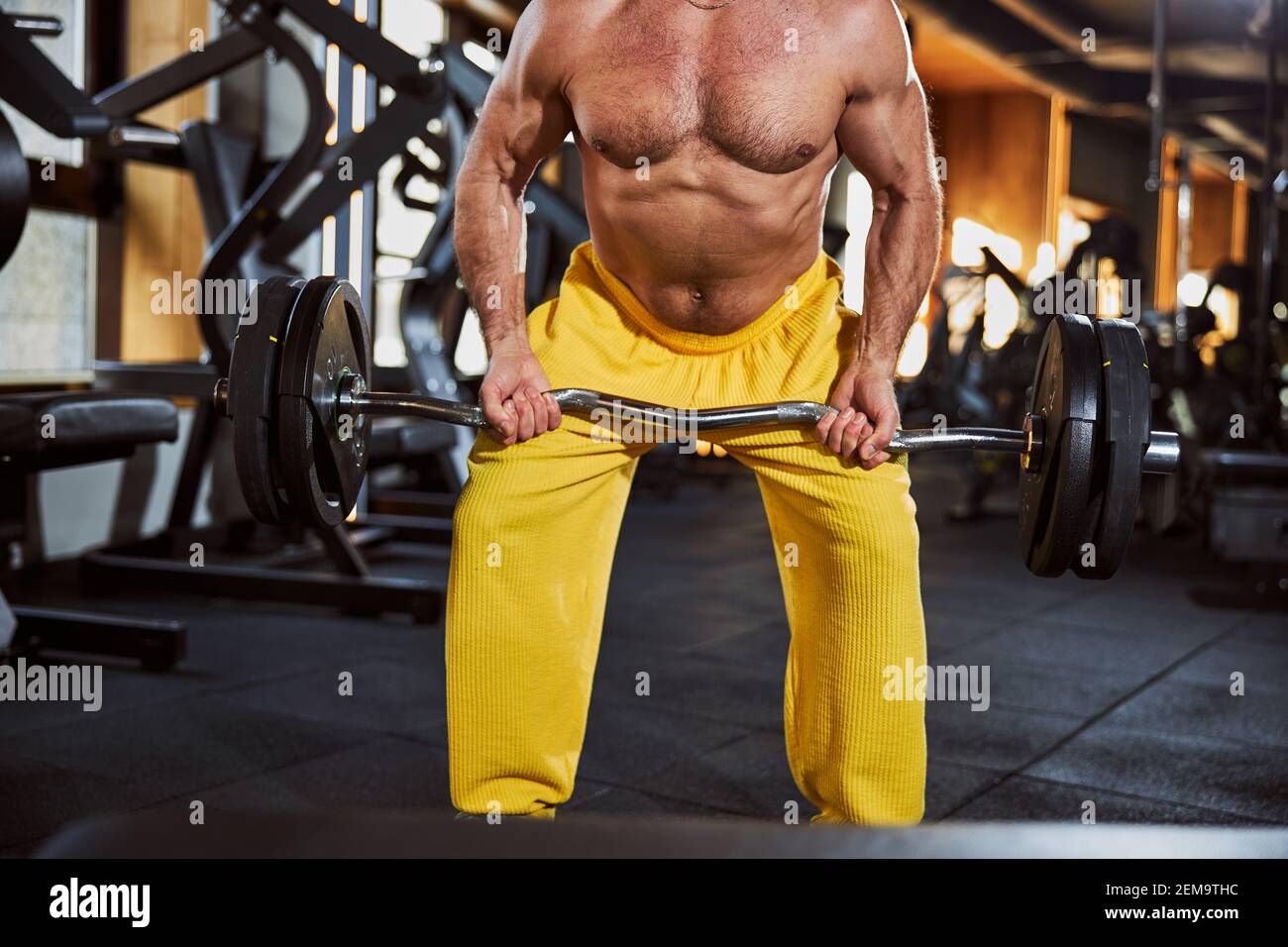Muscled barbell sale