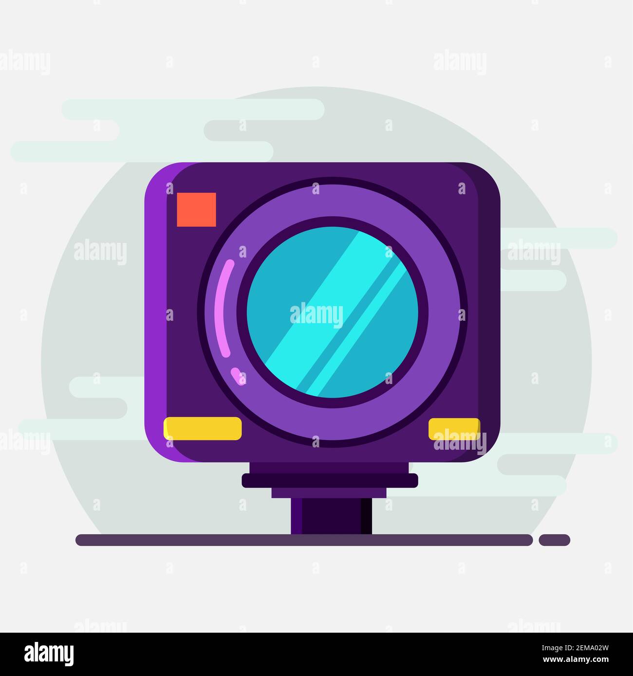 Video camera flat linear Stock Vector Images - Alamy