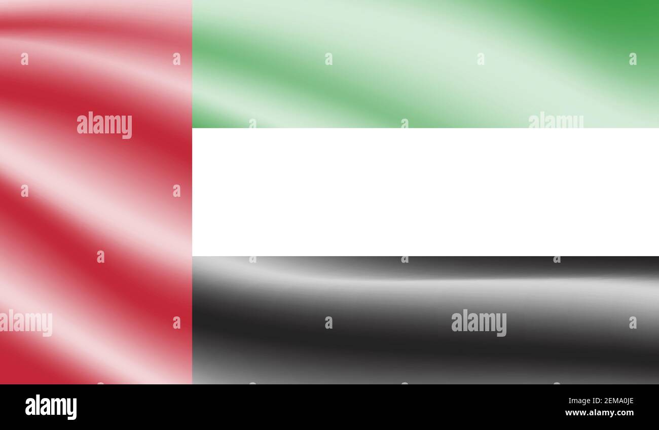 Flag of the United Arab Emirates Arabic Color Vector Eps Download Stock