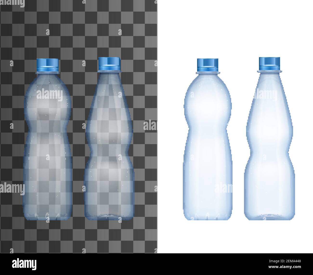Download Water Bottle Vector Realistic 3d Transparent Empty Plastic Bottle Mockup With Blue Cap Lid Mineral Carbonated Water Soda Or Juice Drink Beverage Pa Stock Vector Image Art Alamy