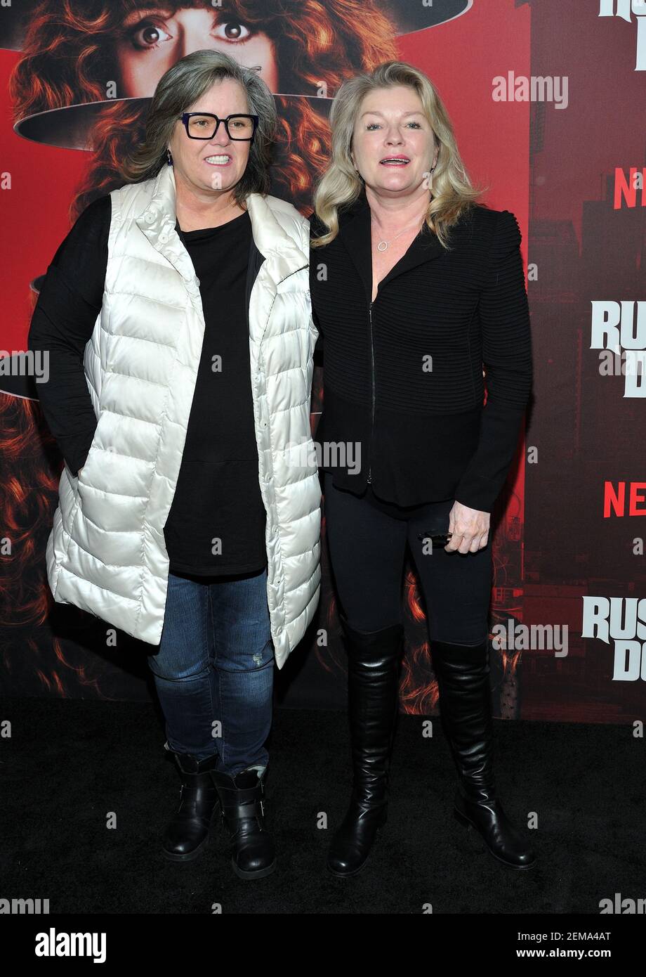 LR Actresses Rosie O'Donnell and Kate Mulgrew attend the premiere of