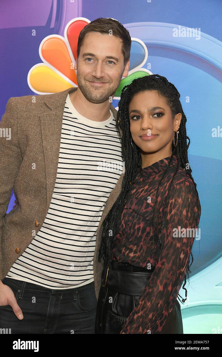Ryan Eggold and Freema Agyeman of "New Amsterdam" attends NBC’s Mid