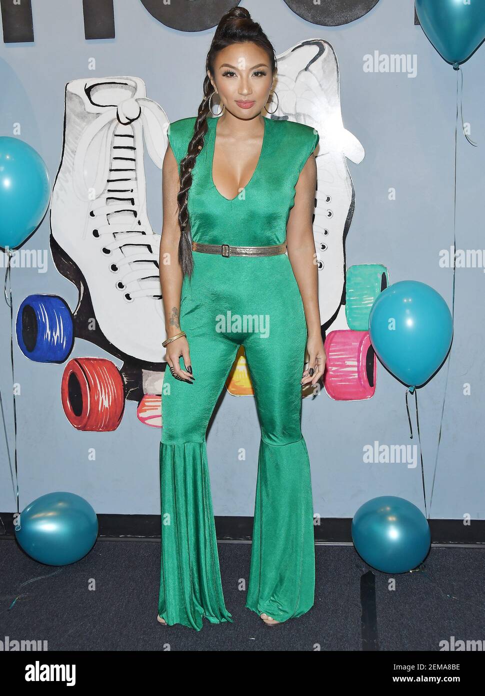 Jeannie Mai at her 40th Birthday Roll & Glow Roller Skating Soiree held