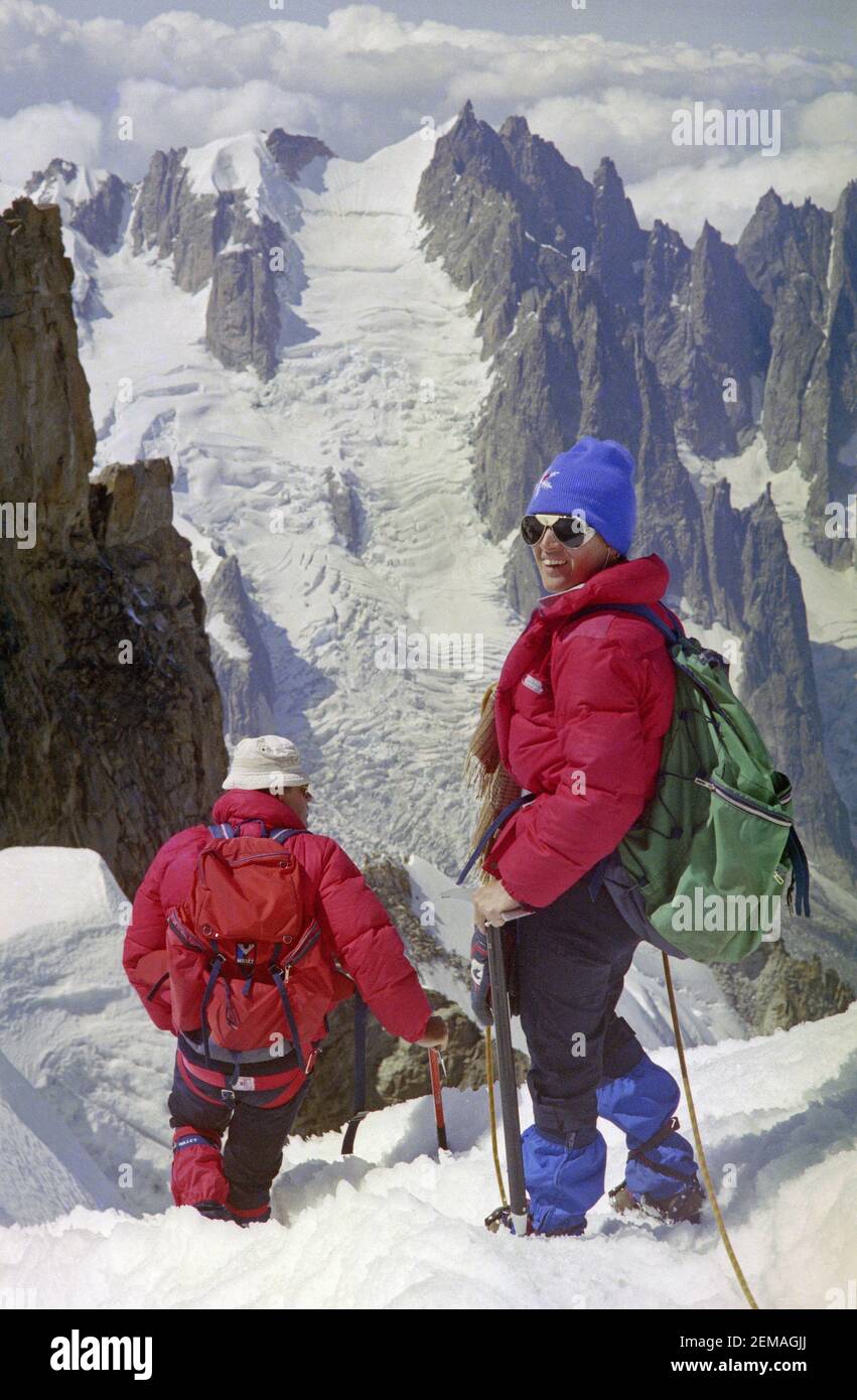 Mountaineering in the Alps Stock Photo Alamy