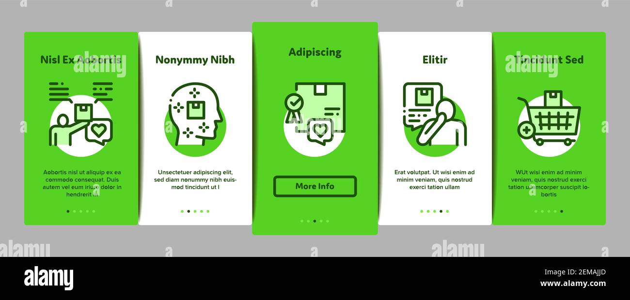 Buyer Customer Journey Onboarding Elements Icons Set Vector Stock Vector