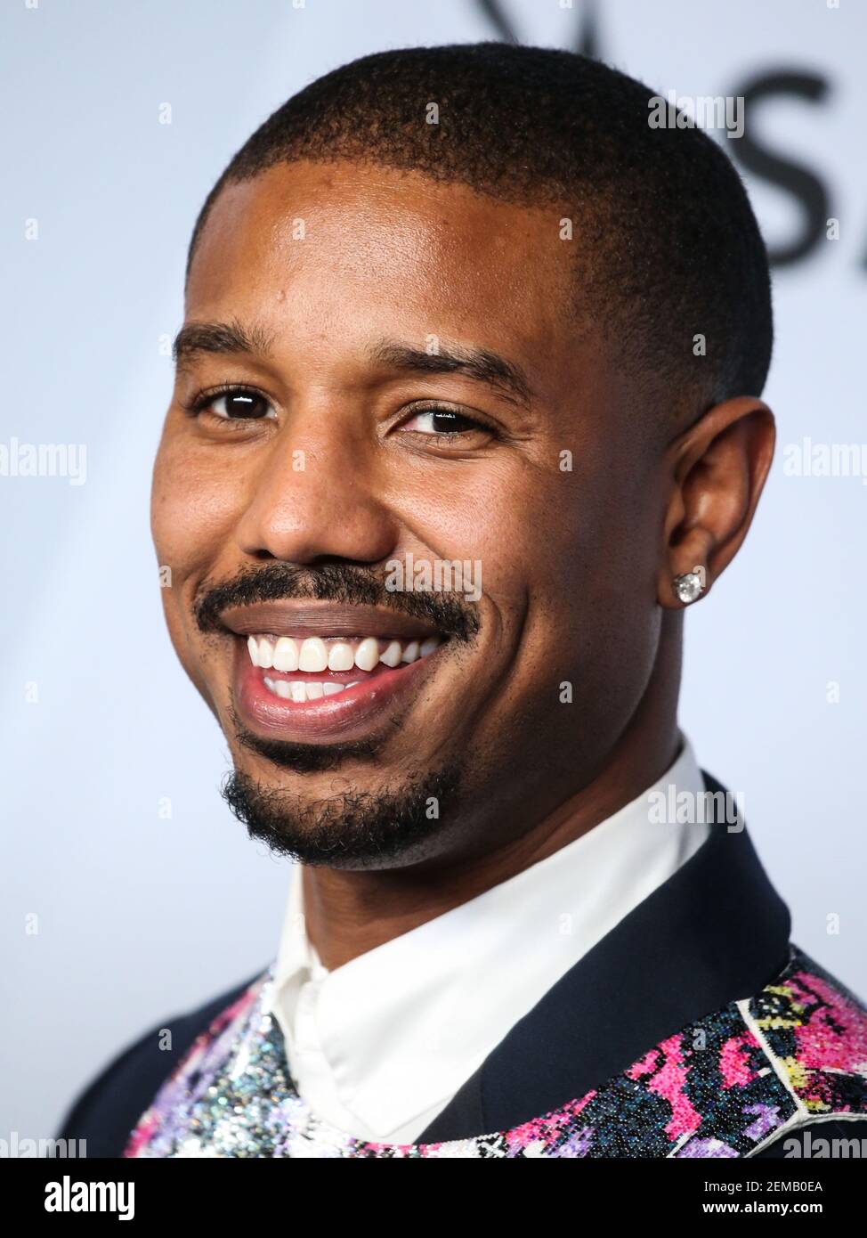 LOS ANGELES, CA, USA - JANUARY 27: Actor Michael B. Jordan poses in the ...
