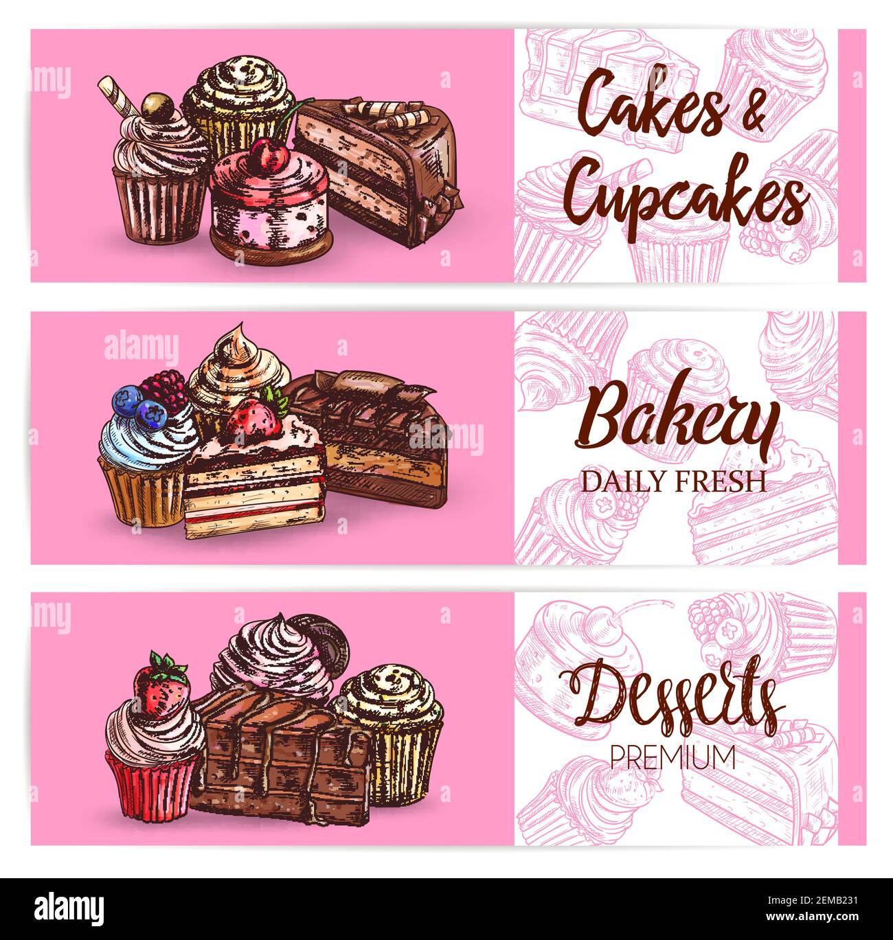 Premium Vector | Sweet cake bakery shop logo