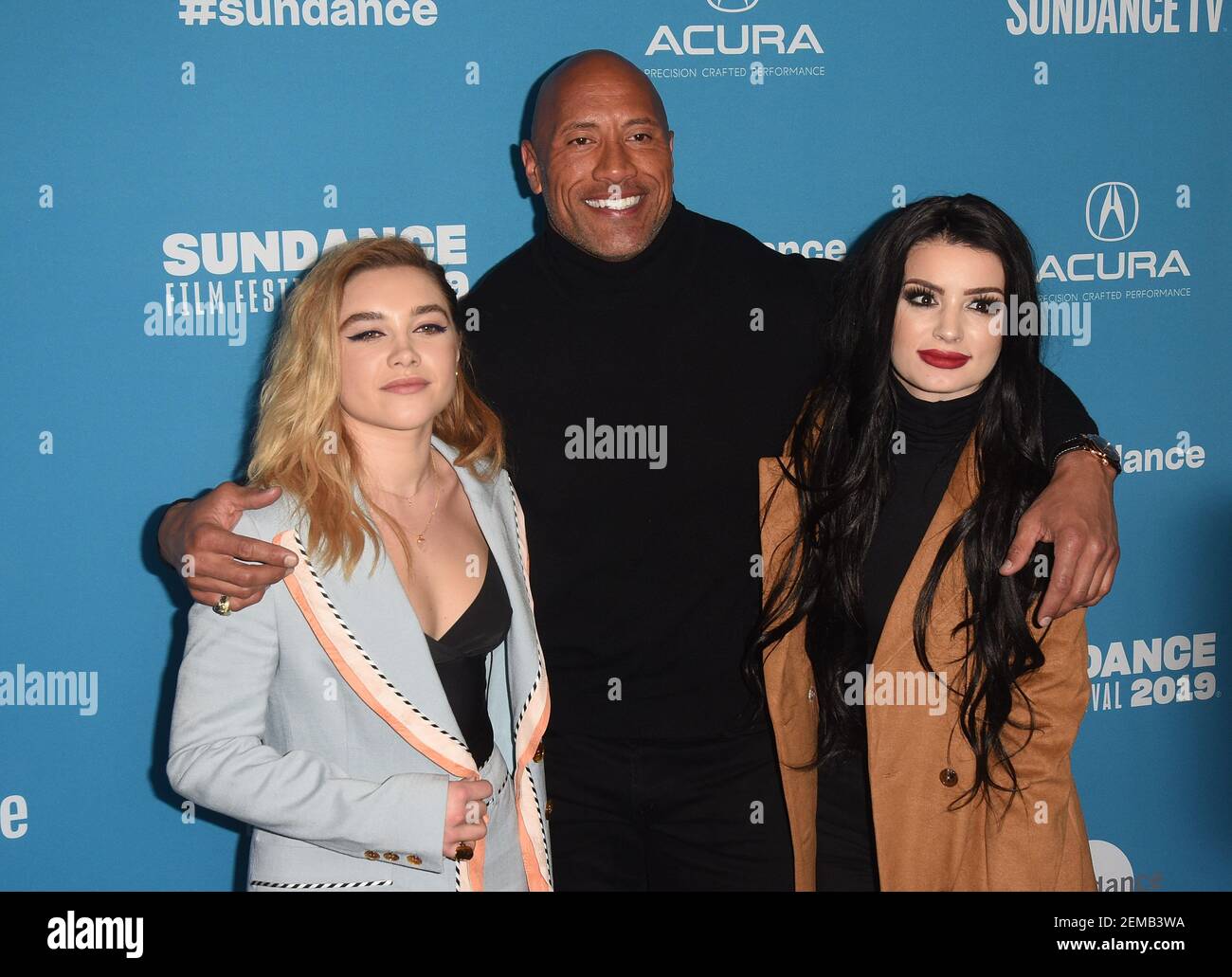 PARK CITY, UT - JANUARY 28: Dwayne Johnson, Florence Pugh, Paige