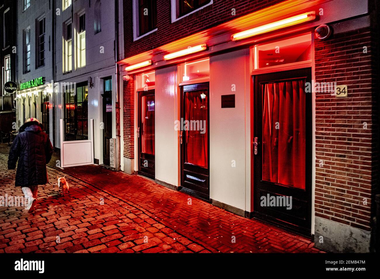 AMSTERDAM - Famous red light district in Amsterdam. (Photo by Robin Utrecht/Sipa  USA Stock Photo - Alamy