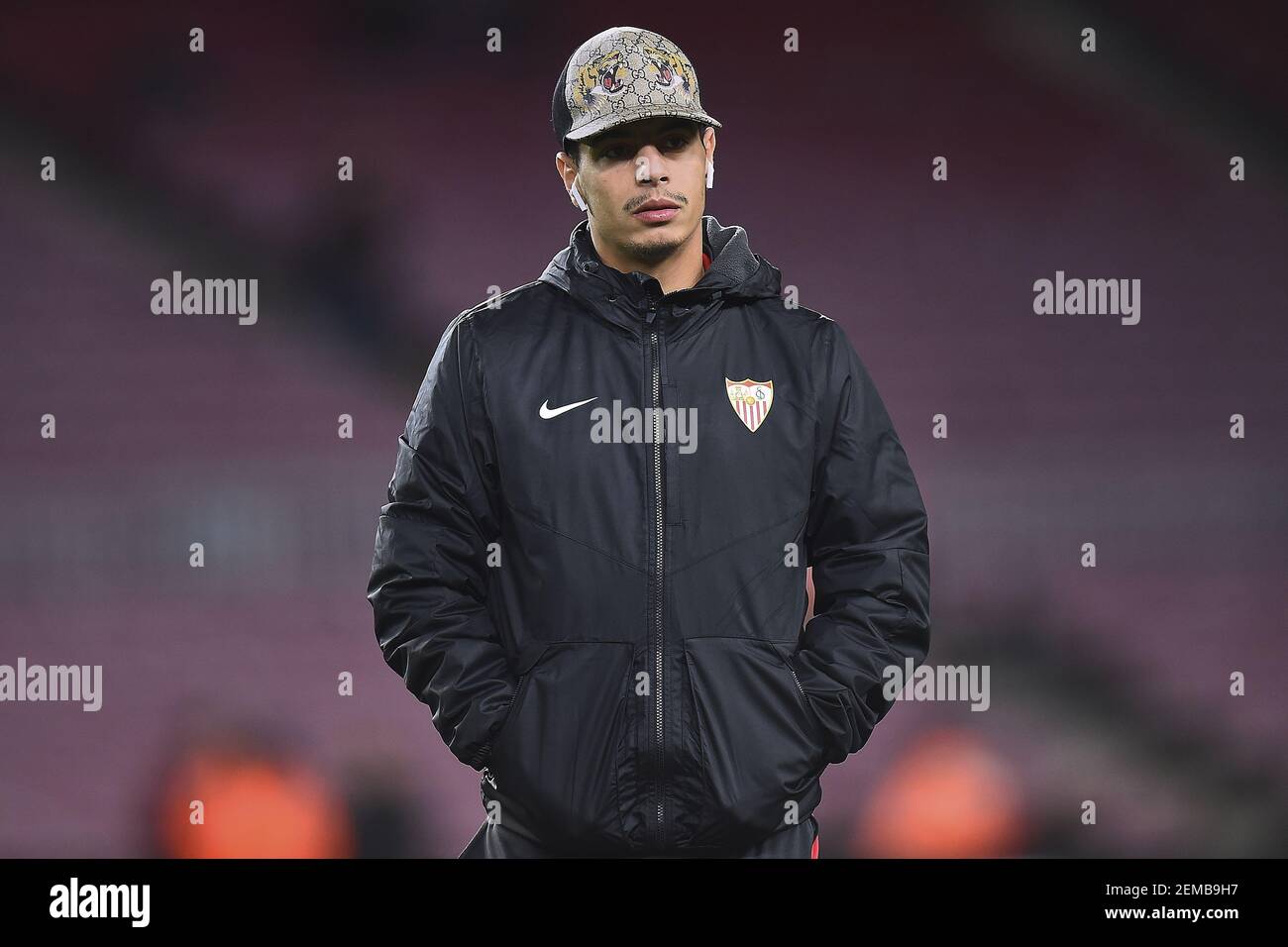 Wissam Ben Yedder of Sevilla FC during the match between FC Barcelona vs Sevilla FC of Copa del Rey, 1/4, 2018-2019 season. Camp Nou Stadium. Barcelona, Spain - 30 JAN 2019 (Photo by pressinphoto/Sipa USA) Stock Photo
