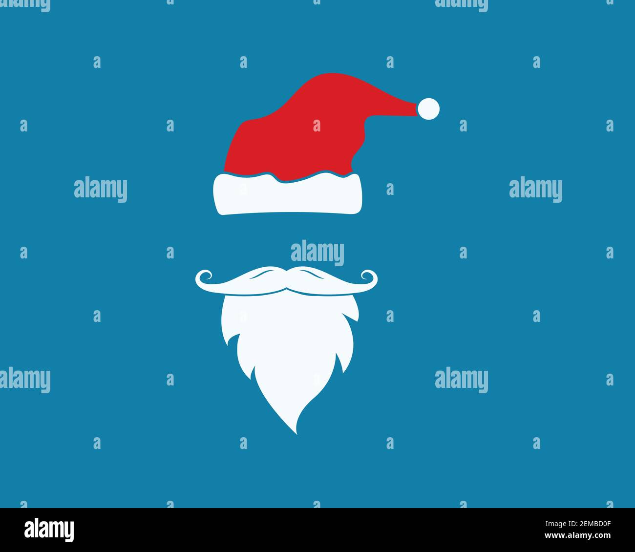 santa claus hat vector icon illustration design template Stock Vector