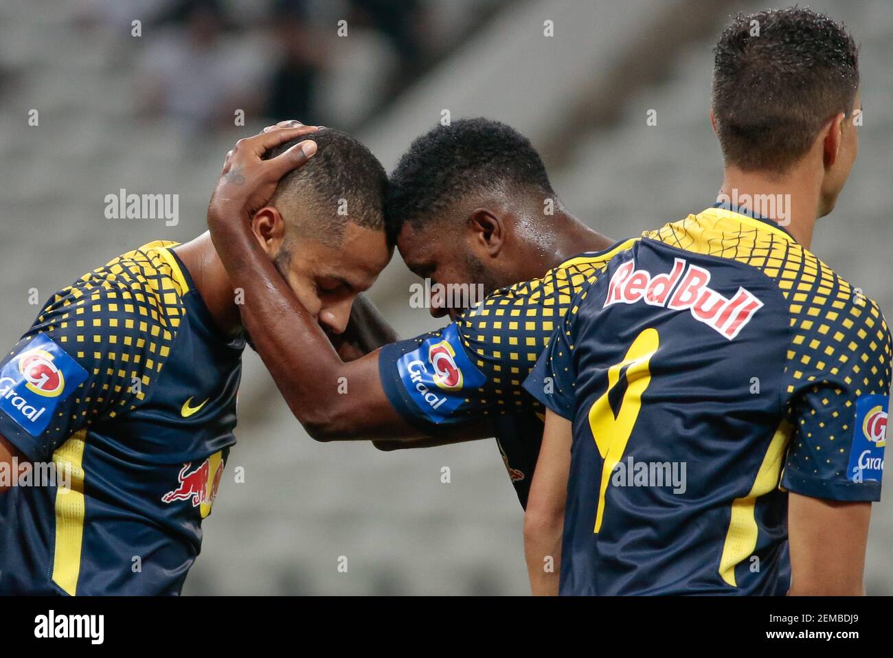 Red Bull Brasil - Ytalo Red Bull Brasil player celebrates his goal with ...