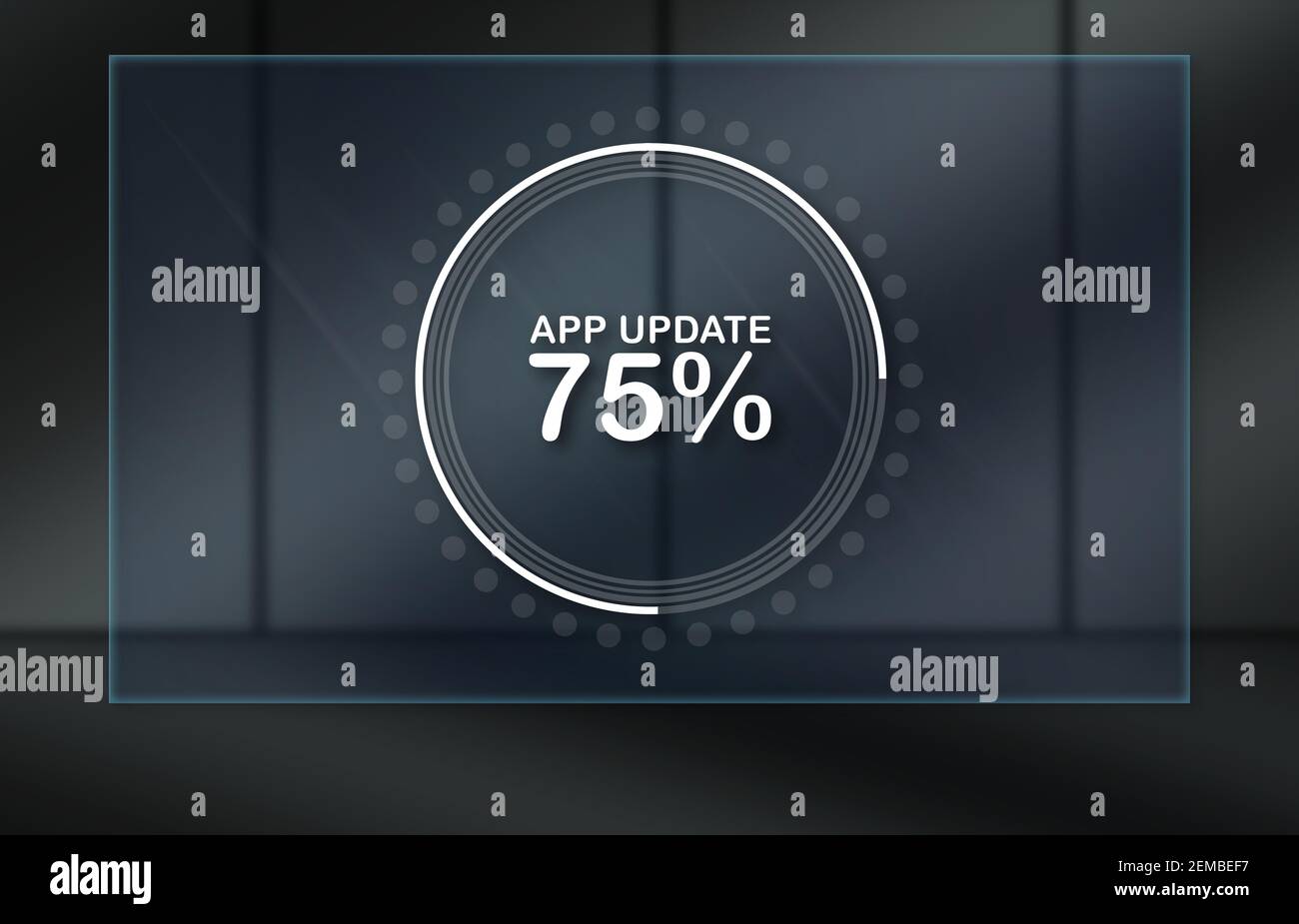 Application update concept on dark background Stock Photo