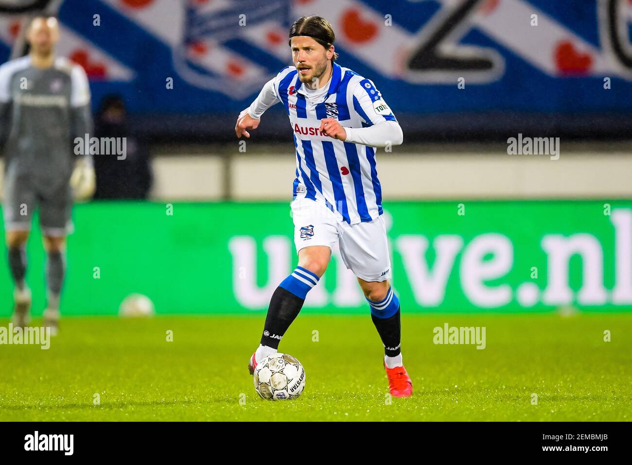 HEERENVEEN, NETHERLANDS - FEBRUARY 17: Lasse Schone of sc Heerenveen during the TOTO KNVB Cup match between SC Heerenveen and Feyenoord at Abe Lenstra Stock Photo