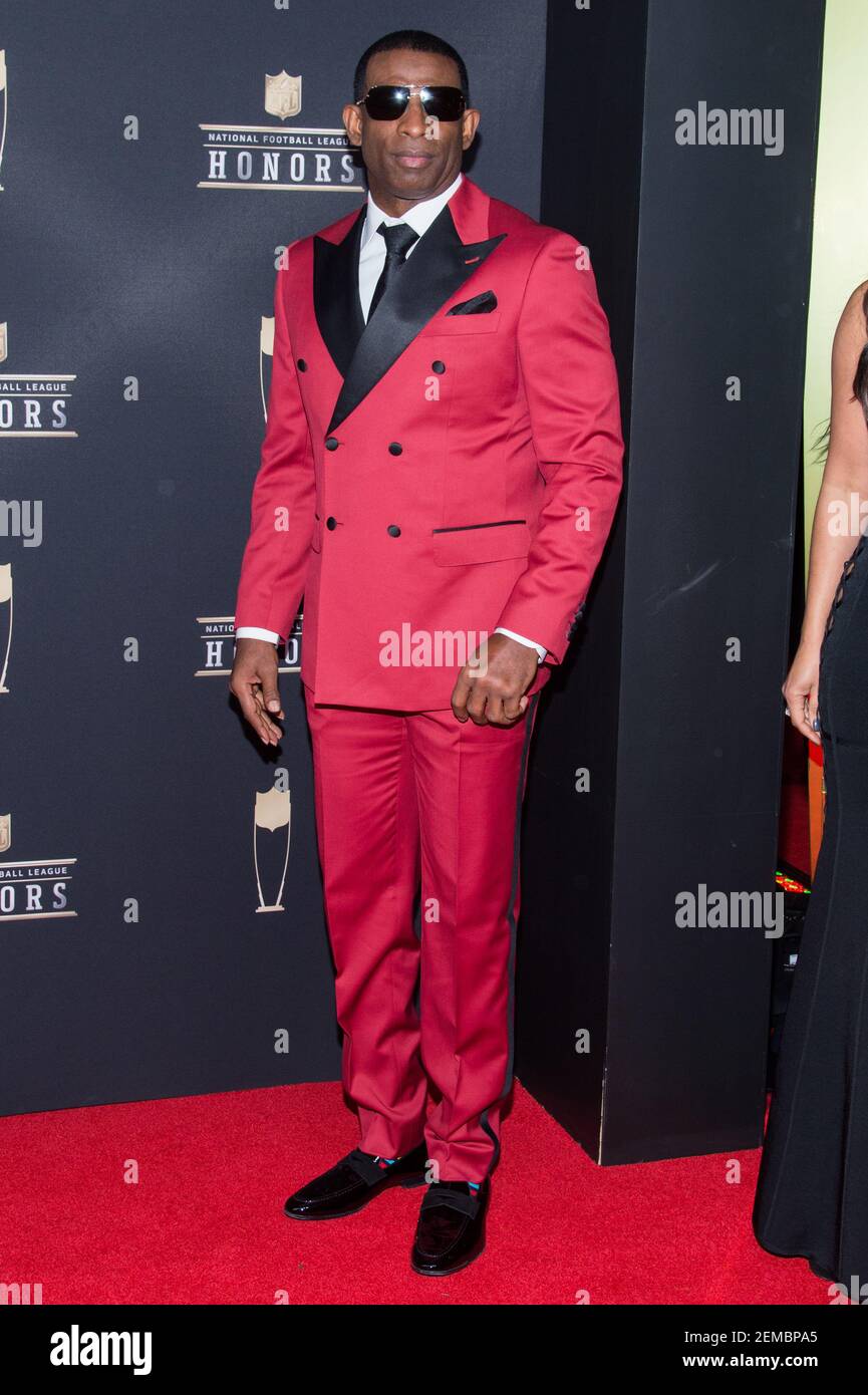 Deion Sanders walking the red carpet at the NFL Honors event held at