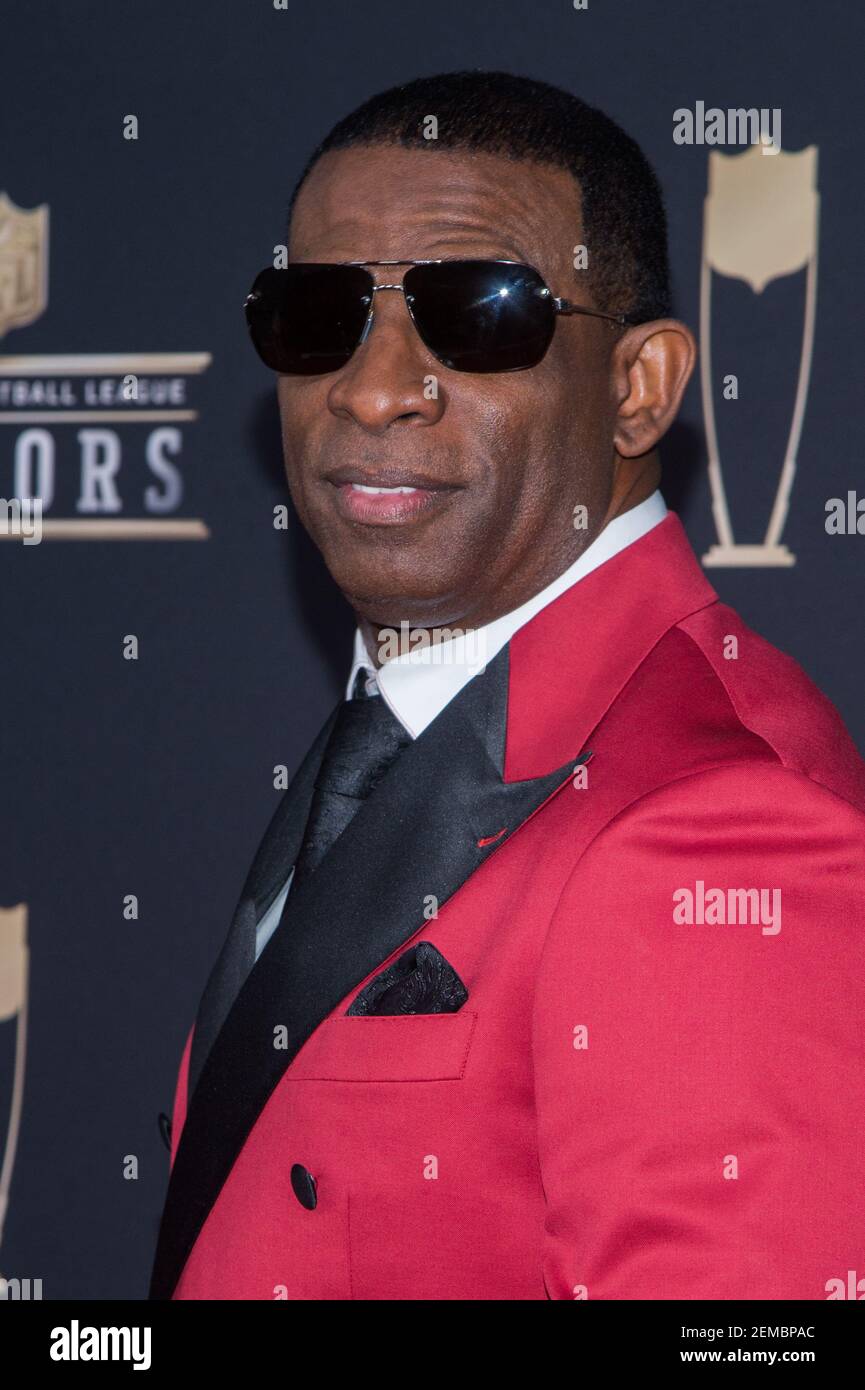Deion Sanders walking the red carpet at the NFL Honors event held at
