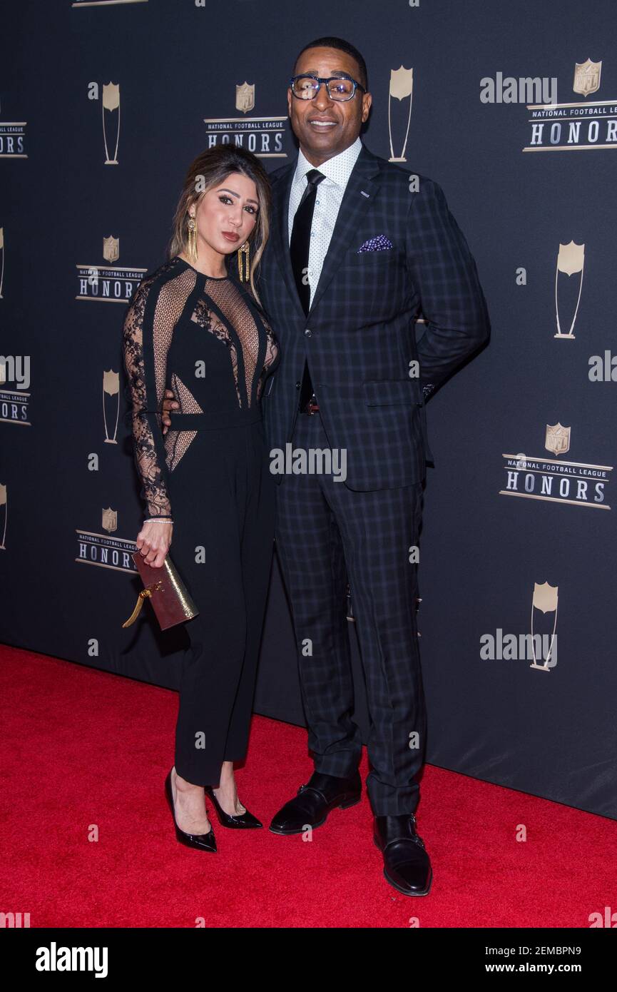 Cris Carter walking the red carpet at the NFL Honors event held at the
