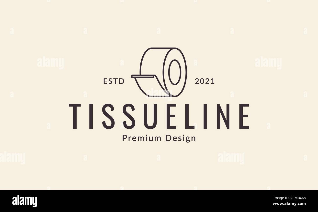 lines roll tissue or paper logo design vector icon symbol illustration