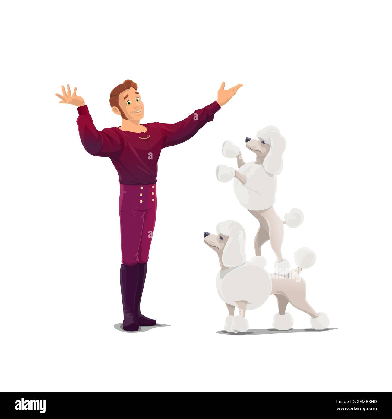 Acrobatic comedy show Stock Vector Images Alamy