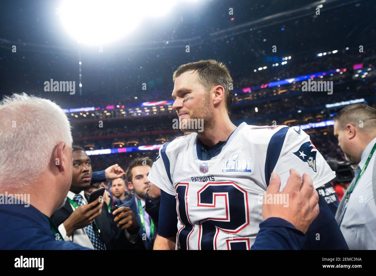 New England Patriots #12 Tom Brady Super Bowl LIII Game Jersey -Red