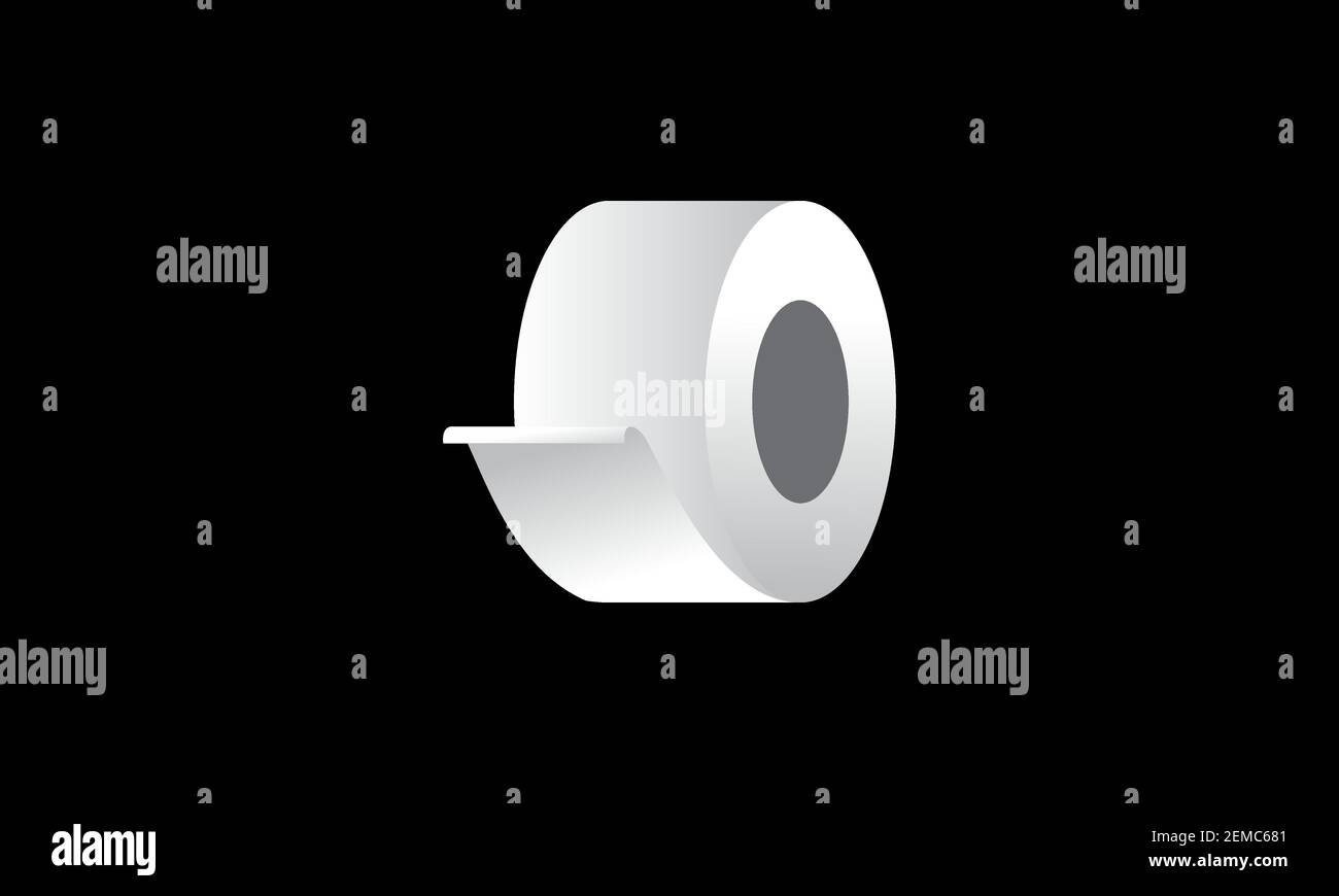 abstract white roll tissue or paper logo design vector icon symbol