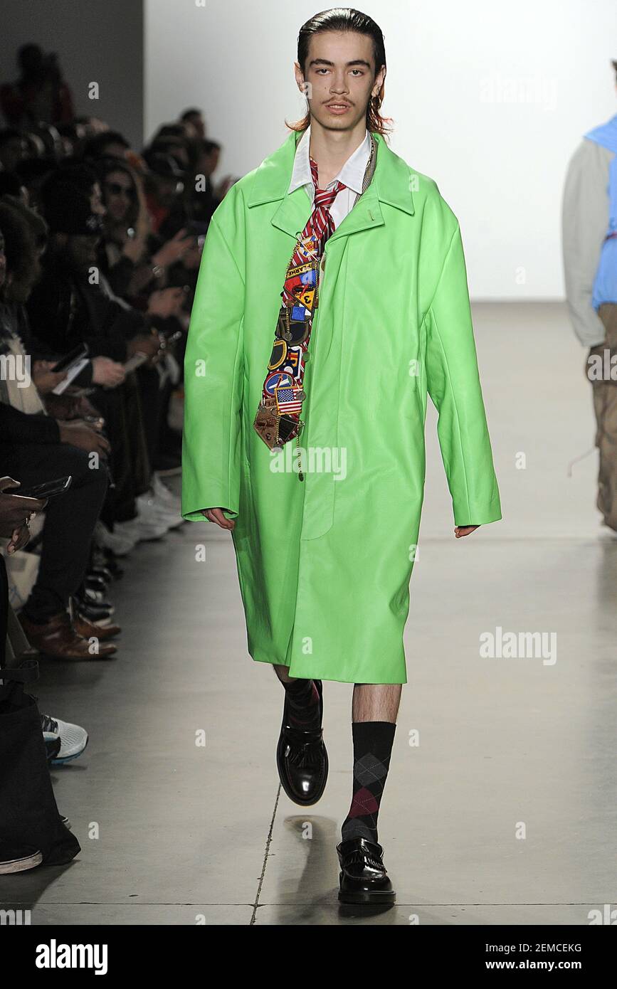 Model walks on the runway during the Landlord Fashion Show at New York