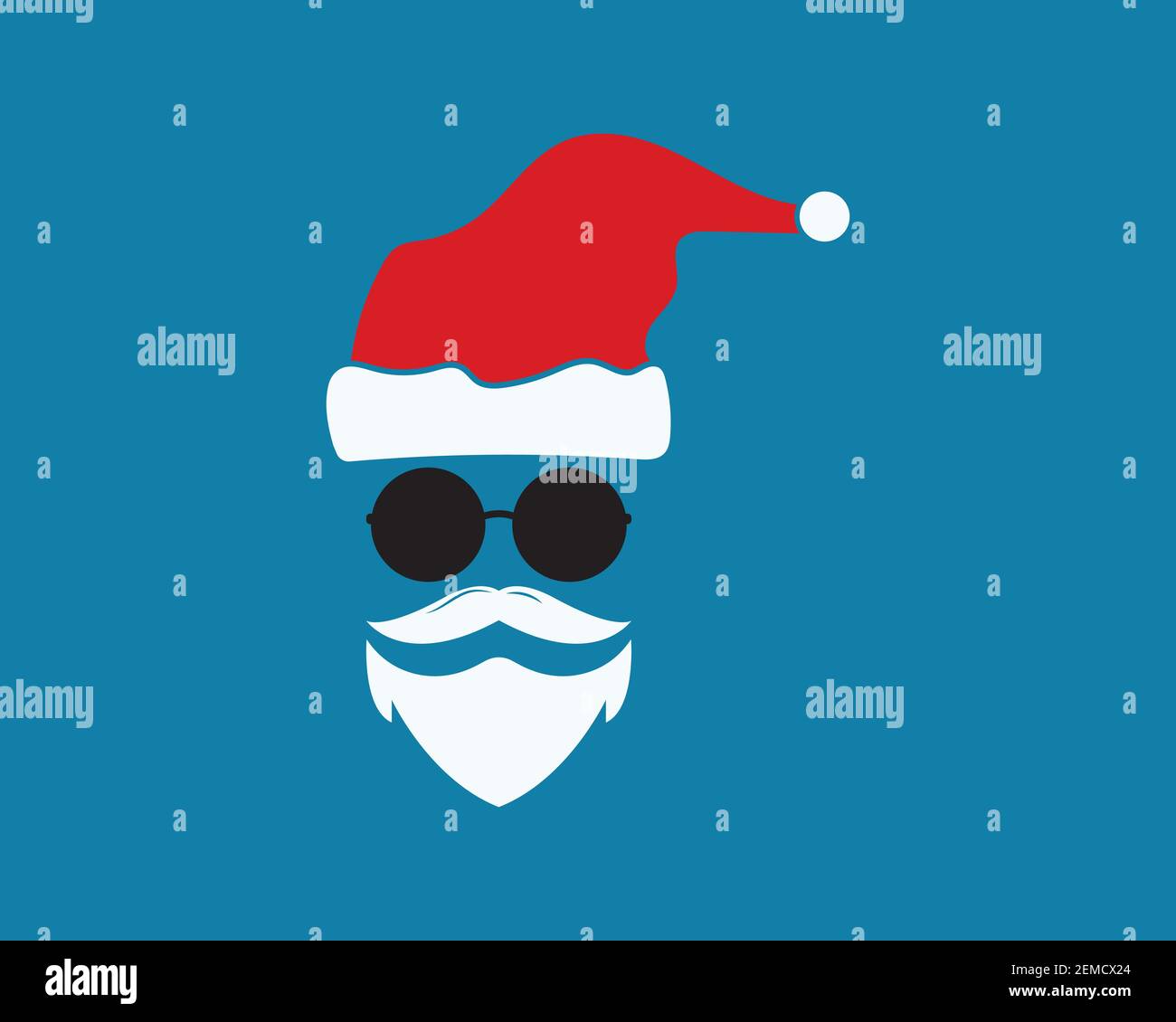 santa claus hat vector icon illustration design template Stock Vector