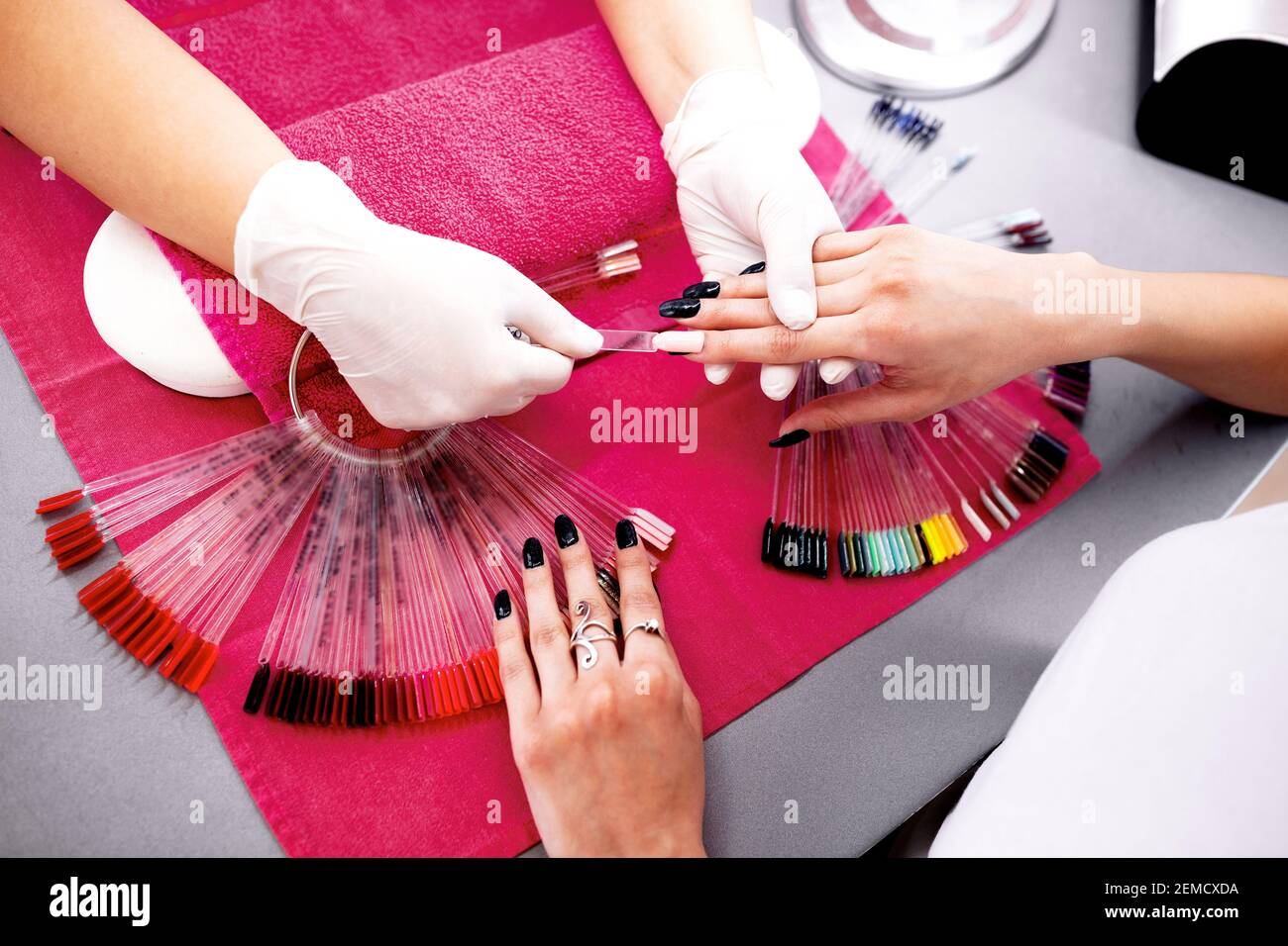 Finding the perfect match with nail color palette, making of pretty