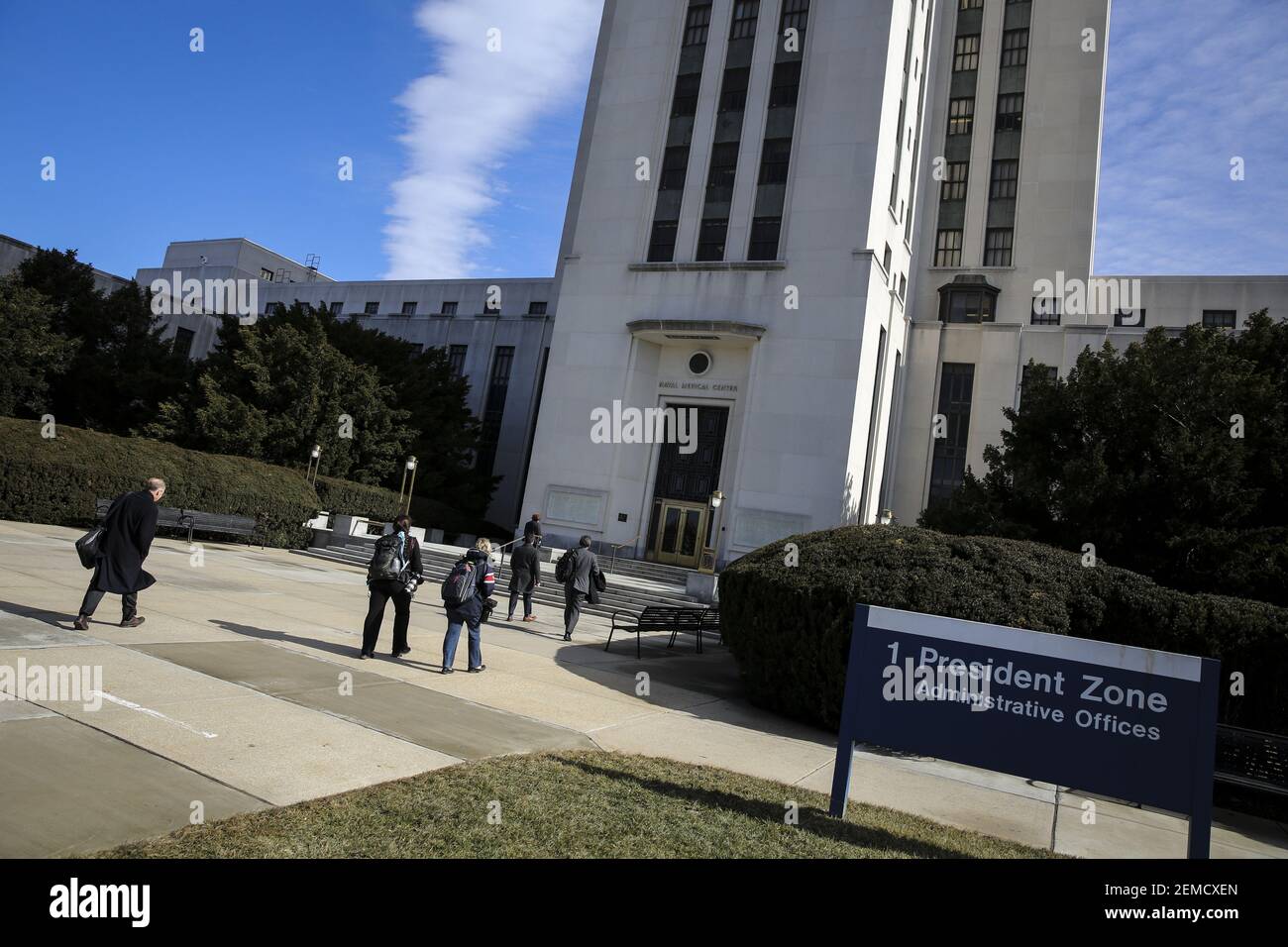 The Walter Reed National Military Medical Center is seen on February 8