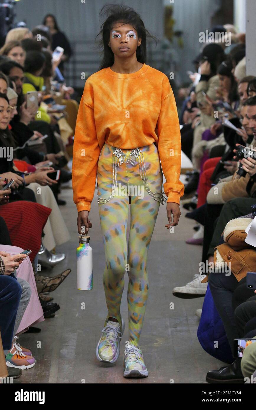 Looks Like Asian Doll walks on the runway during the Collina Strada Ready  To Wear Fashion Show at New York Fashion Week FW 19 in New York, NY on  February 7, 2019. (