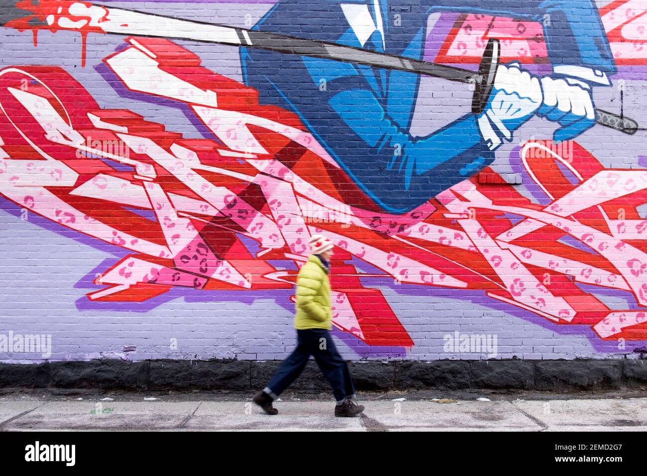 Graffiti street art murals in Montreal Stock Photo Alamy