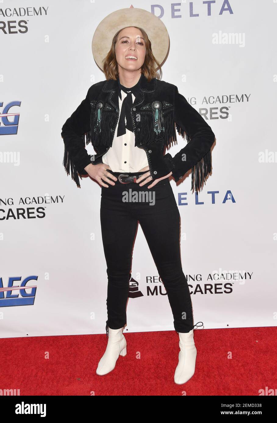 Brandi Carlile arrives at the 2019 MusiCares Person Of The Year