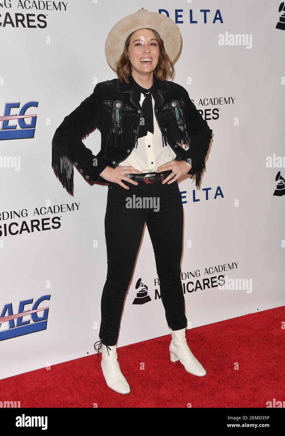 Brandi Carlile arrives at the 2019 MusiCares Person Of The Year