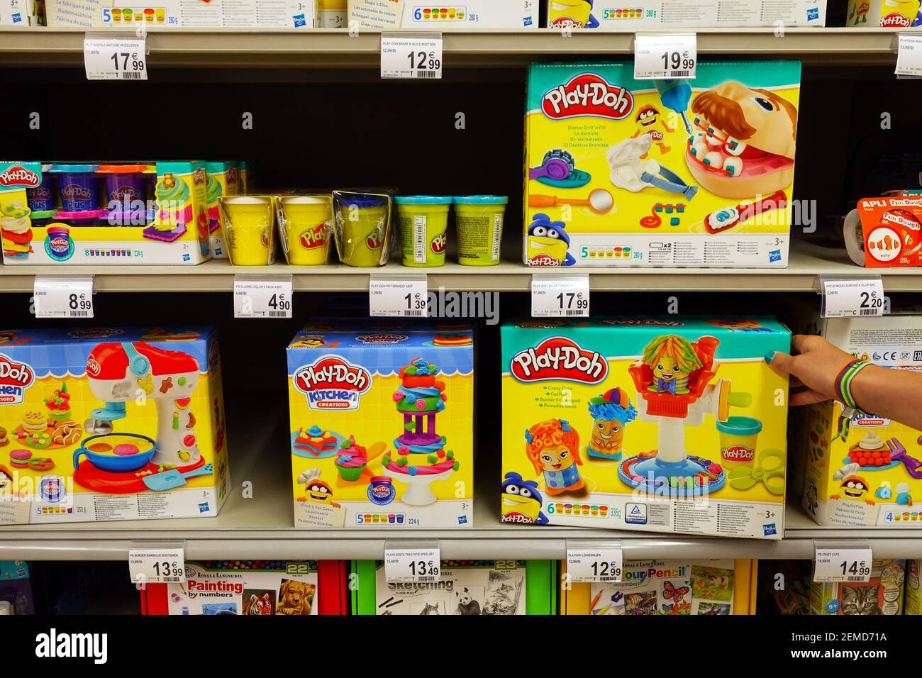 Play-Doh toys in a store Stock Photo