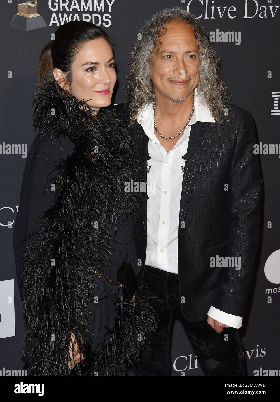 Lani Hammett and Kirk Hammett at the The Recording Academy And Clive