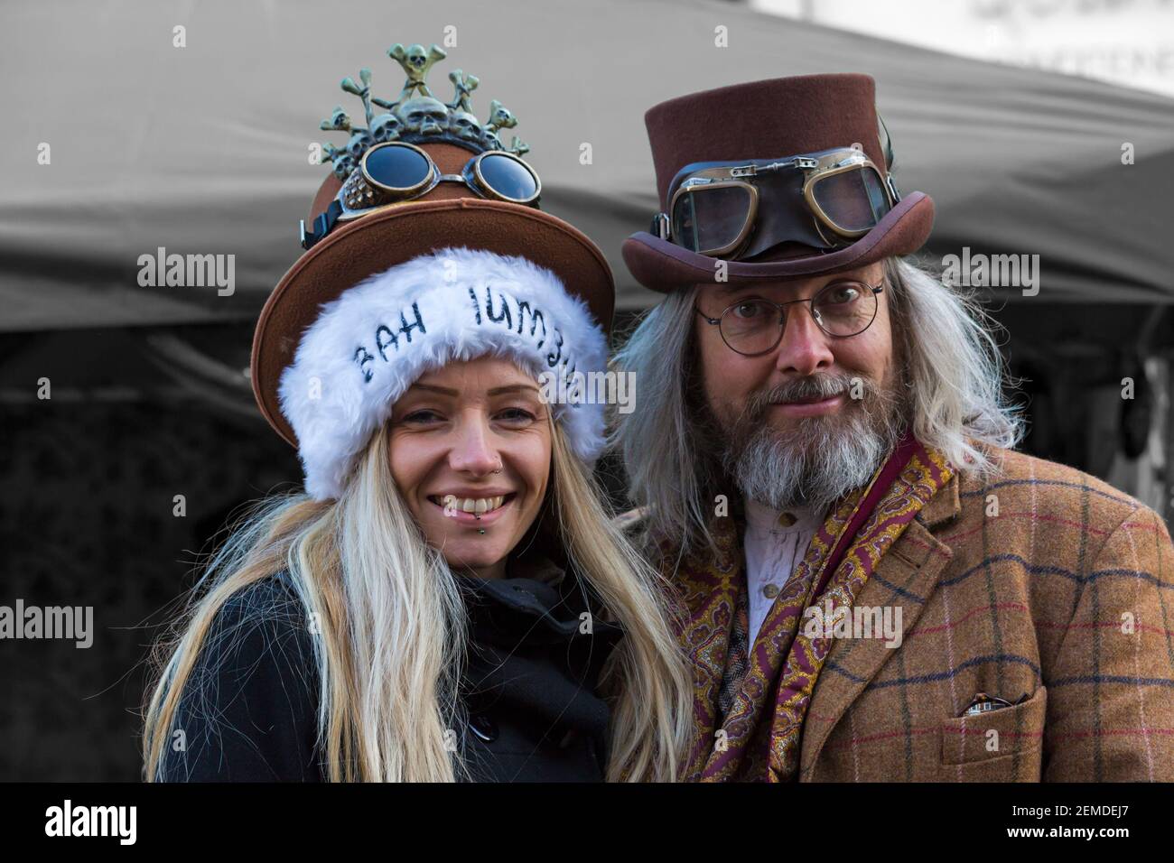 Bournemouth Metropole Street Market presents the alternative Christmas Fayre with a steampunk inspired Christmas market at Bournemouth, Dorset UK Stock Photo