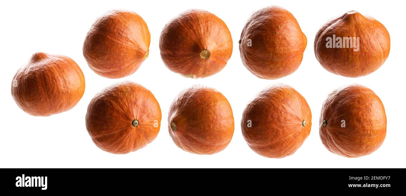A set of pumpkins. Isolated on a white background Stock Photo - Alamy