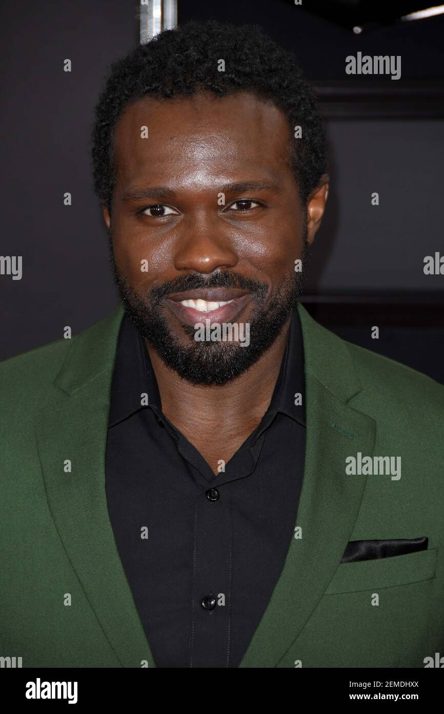 Joshua Henry arrives at the 61st Annual Grammy Awards red carpet at the ...