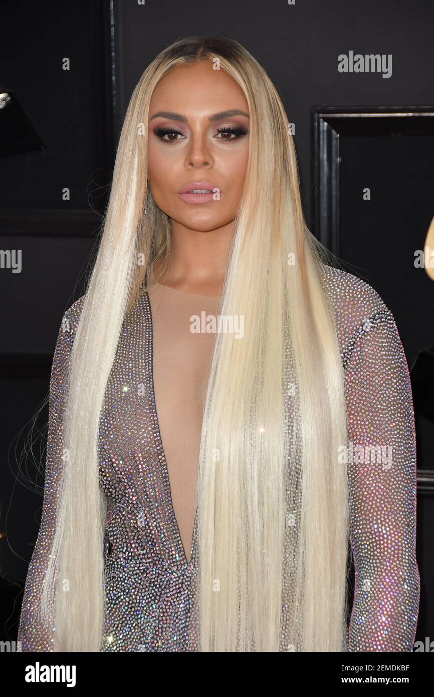 Patrizia Yanguela arrives at the 61st Annual Grammy Awards red carpet at  the Staples Center in Los Angeles, California on February 10, 2019. (Photo  by Sthanlee Mirador/Sipa USA Stock Photo - Alamy